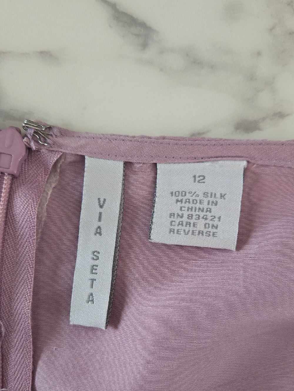 Vintage Lavender Silk Maxi Slip Skirt Romantic Minimalist Y2K Fairycore‎ - Picture 7 of 9